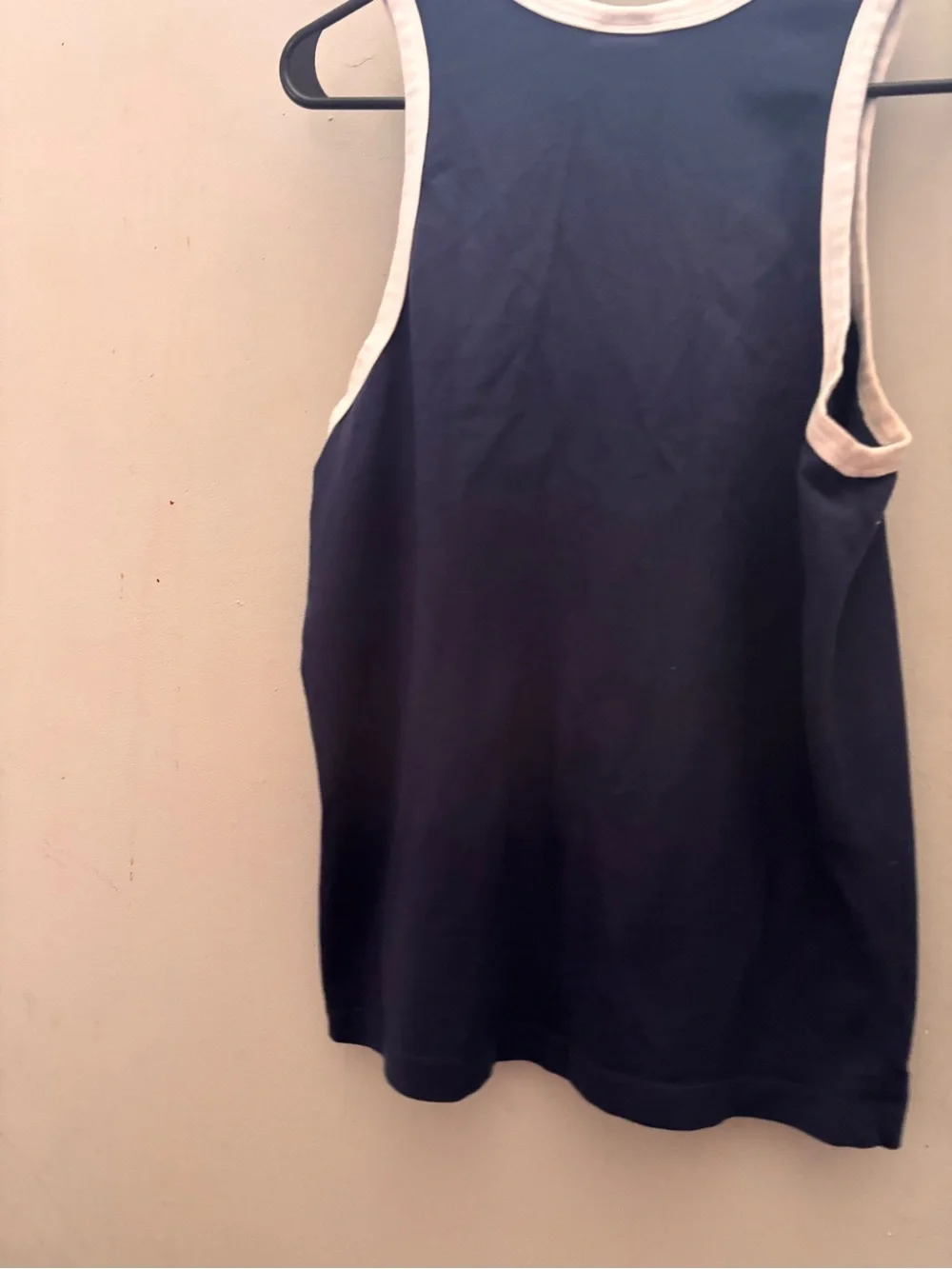 Nike Navy and White Girls' Logo Tank Top